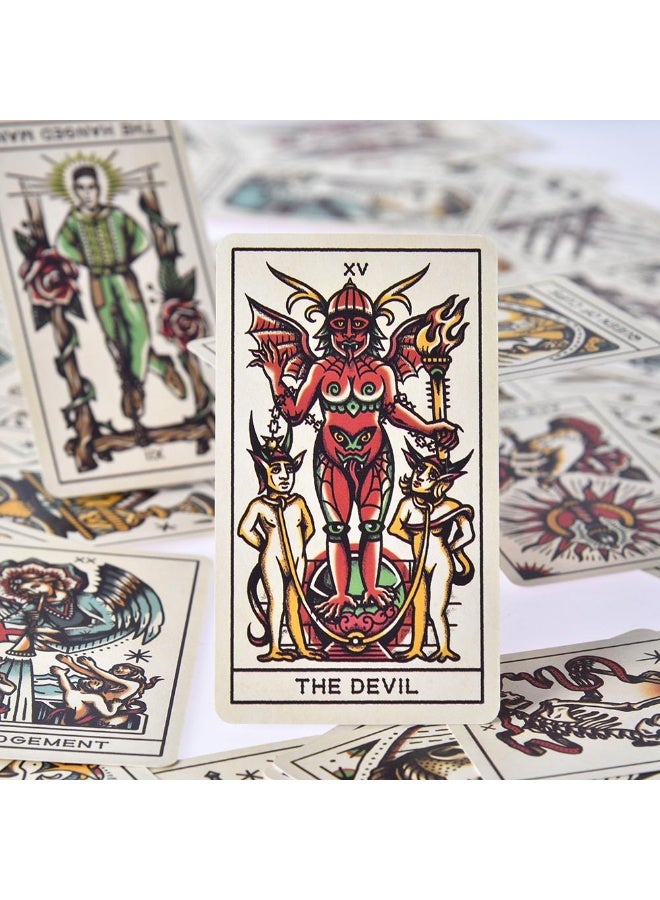 NIBEMINENT Body Tattoo Tarot Cards - 78 Tarot Cards PDF Guidebook - Women's Divination Tarot Deck - Party Board Game - Image 2