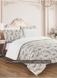 Inrest Home 6 Piece Bedding Set 100% Cotton - Classic design in muted tones (King size 230 x 250 cm)  - Image 1
