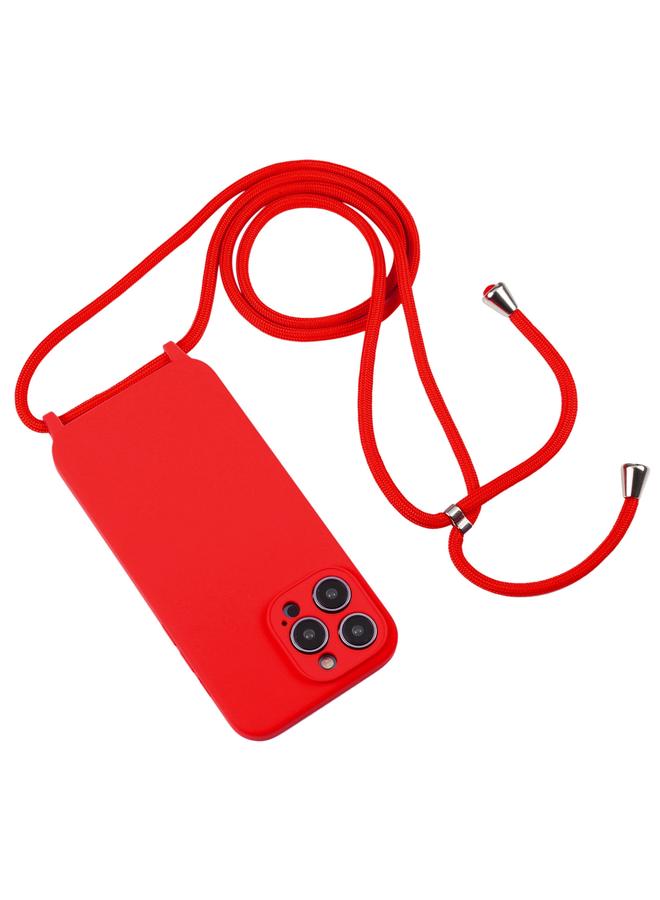 S-TOP Case For iPhone 14 Pro Crossbody Lanyard Liquid Silicone Case - Image 2