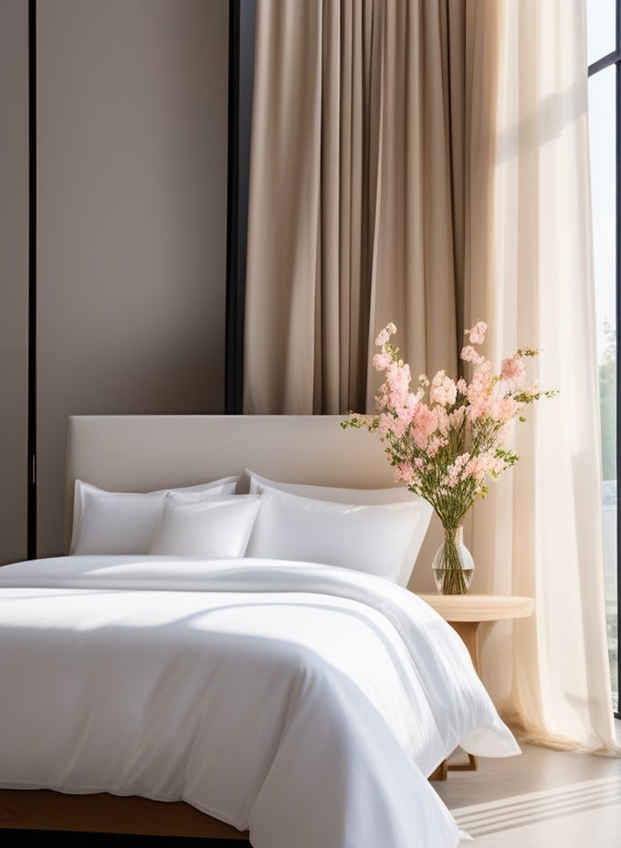 HOME QUEEN FLAT SHEET SUPER SOFT 180 TC PURE COTTON (225X254 CM, 46X69 CM) FLAT SHEET & 2 PILLOWCASES-PURE WHITE