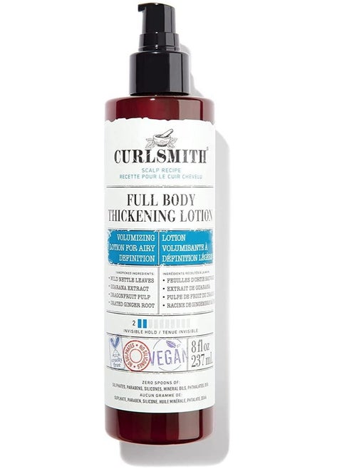 Curlsmith - Full Body Thickening Lotion - Instant Volume for All Hair and Curl Types, Vegan (237ml/8 fl oz)