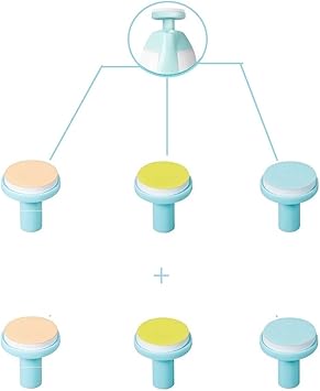 Jaybva Replacement Pads for Electric Baby Nail Trimmer Jaybva 6PCS Replacement Grinding Heads Polish Disc for Standard Nail File Clippers and Cutter Kit Blue - Image 4