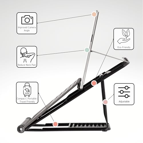 CUTTING EDGE INDUSTRIES Stand for Surface Pro with Keyboard Attached — Ergonomic Desk Stand Compatible with Surface Pro 11/10/9/8/7/6/5/X & Go — Adjustable Height, Lightweight, Travel Friendly | CUTTING EDGE INDUSTRIES - Image 2
