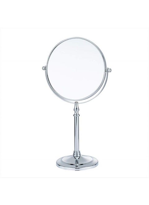 Makeup Mirror,Magnifying Mirror 1/20X Magnification, Large Table top Two-Sided Swivel Vanity Mirror, Chrome FinishStyle 1-8 inches