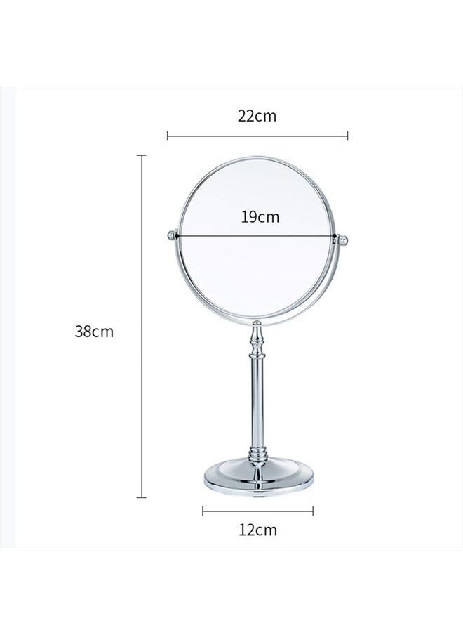 fcya - Makeup Mirror,Magnifying Mirror 1/20X Magnification, Large Table top Two-Sided Swivel Vanity Mirror, Chrome FinishStyle 1-8 inches - Image 1