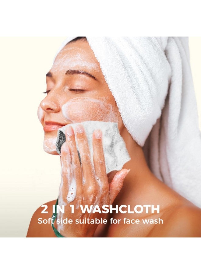 ZOMCHI 2 Count Washcloth, Exfoliating Washcloth for Dead Skin Removal, Dual Sided Exfoliating Washcloths (Deep and Soft) - Image 5