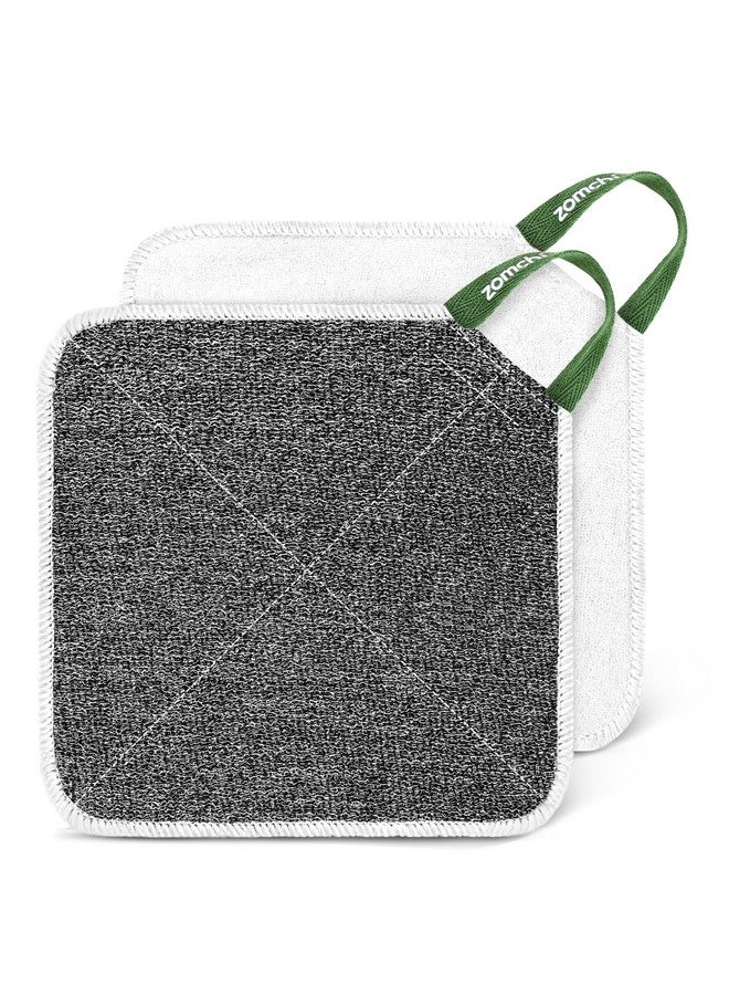 ZOMCHI 2 Count Washcloth, Exfoliating Washcloth for Dead Skin Removal, Dual Sided Exfoliating Washcloths (Deep and Soft) - Image 1