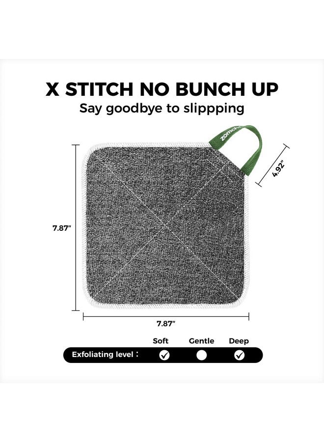 ZOMCHI 2 Count Washcloth, Exfoliating Washcloth for Dead Skin Removal, Dual Sided Exfoliating Washcloths (Deep and Soft) - Image 2