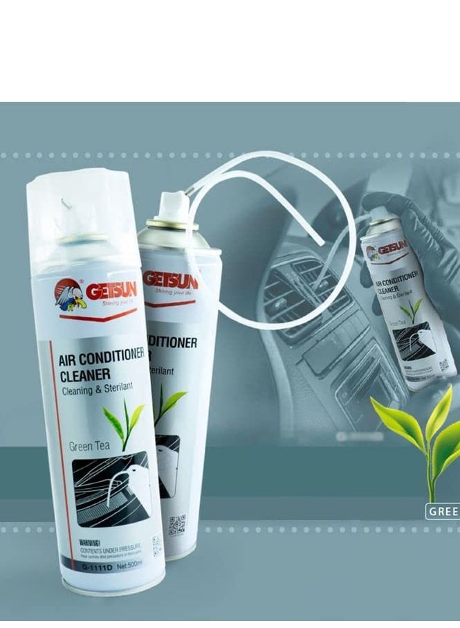 GETSUN Car Air Cleaner Air Conditioner Cleaner Foam Reduce Musty Smell Create Fragrance Clean Reduce Dust & Dirt 500 ml