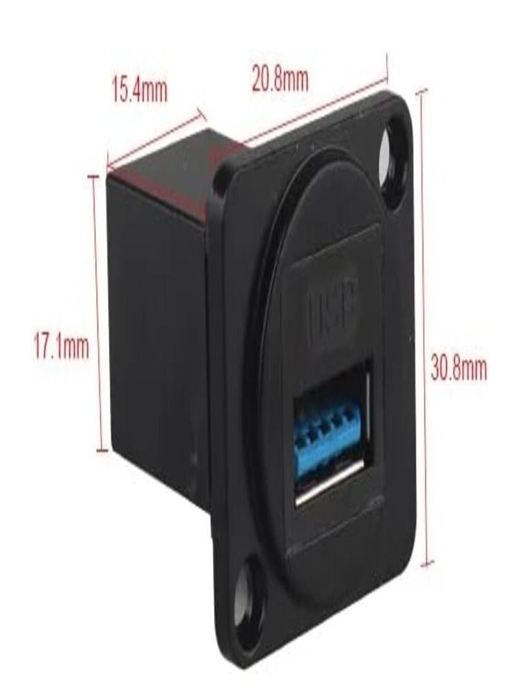 DKURVE موصل USB 3.0 معدني نوع D أنثوي إلى أنثوي حامل تركيب اللوحة - Image 3