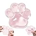 Chicooan Large Cat Paw Taba Squishy Big Squeeze Toys 5inch Clear Pink Cute Fufu Squishy Sensory Stress Relief Fidget Toys for Party Favors Sensory Anxiety Toys for Adults Transparent Pink - Image 3