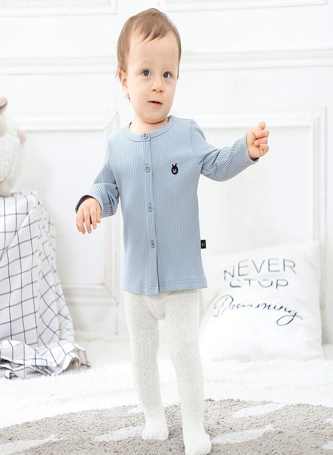 زاندو جوارب طويلة ناعمة محبوكة بنمط كابلات من زاندو للفتيات الصغيرات، جوارب بدون خياطة، سراويل أطفال، جوارب طويلة ملونة متنوعة، مناسبة للأطفال من عمر سنتين إلى أربع سنوات. - Image 3