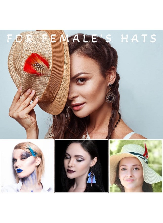 كينينج 39 قطعة من ريش القبعة، ريش متنوع للقبعات، ريش حقيقي ملون DIY بها بنفسك، زينة عيد الميلاد للرجال والنساء تقريبًا. 8 10 سم - Image 5