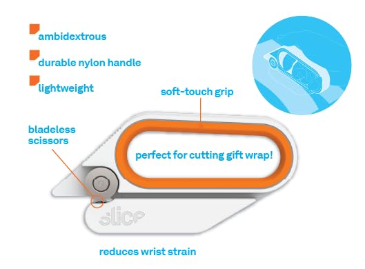 Slice 10598 Rotary Cutting Tool, Bladeless Scissors Cutter, 1 Pack, Ambidextrous CutterCutter - Image 2