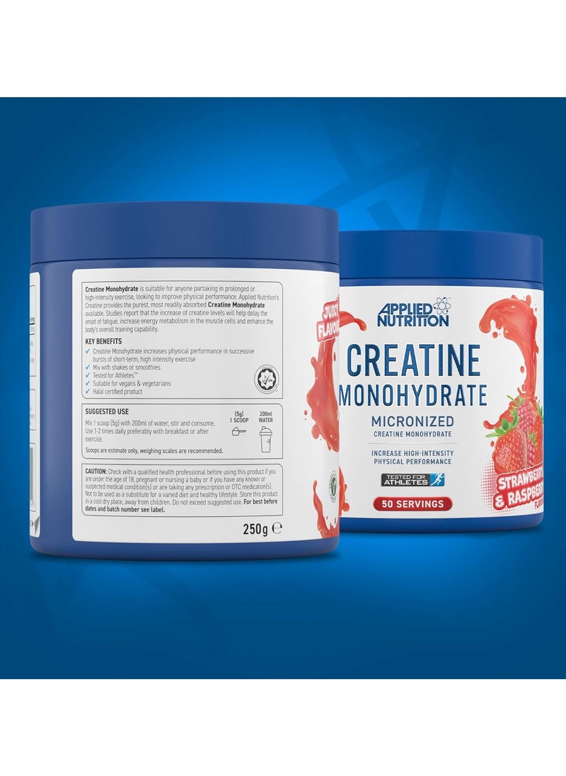 Applied Nutrition - Creatine Monohydrate Micronized, Strawberry And Raspberry, 250 Gm - Image 1