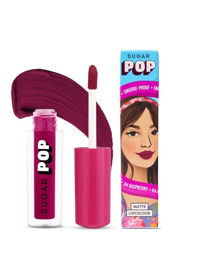 SUGAR POP Matte Lipstick | Smudge-Proof | Vitamin E | Long Lasting 8 Hrs | Lip Colour For Women | 1.6 ml - 04 Raspberry - Image 1