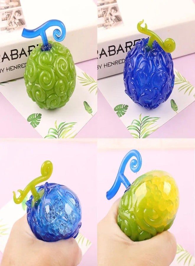 MASIPICKS Squishy Fruit Stress Ball for Kids Squeeze Toy for Pressure Relieve, Anti-Stress Anti Anxiety Multicolor Magic Mesh Ball Return Gifts (Pack of -1) (Random Color) - Image 2