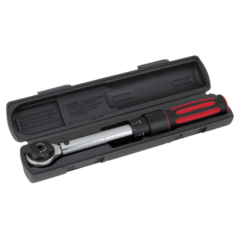 Performance Tool M197 3/8-Inch Drive Torque Wrench 250 inch/lb. - Dual Scale, Audible Click, Precision Ratchet - Image 1