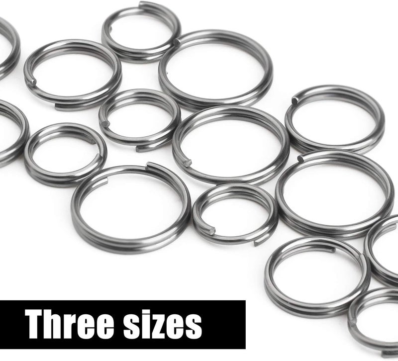FEGVE Titanium Key Rings Split Rings, Small Keyrings, Jump Rings for Necklaces, Keys, Jewelry Attachment - 15pcs Mix 10/12/14mm (Silver) - Image 4