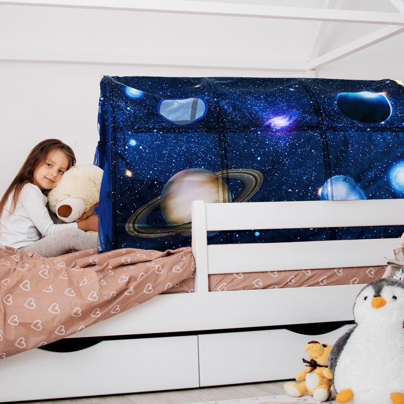 Wowangce Galaxy Twin Bed Tent Large Twin Tent Play Bed with Carry Bag Foldable for Bedroom Indoor - Image 4