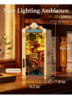 Rolife Diy Book Nook Kits For Adults 3D Wooden Puzzle-Bookshelf Insert Booknook-Miniature Kit-Gifts For Boys Girls (Romantic Venice)  - Image 5