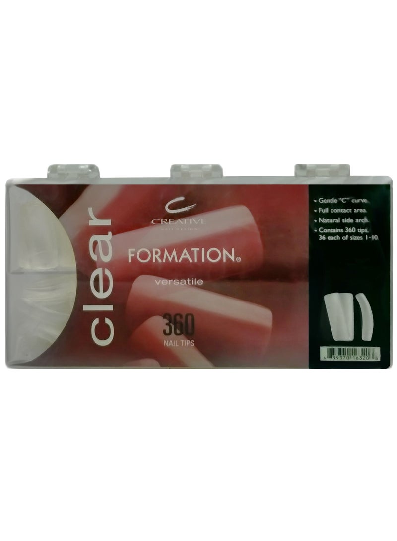 CND Professional Formation Nail Tips Clear Color 360 pcs - Image 1