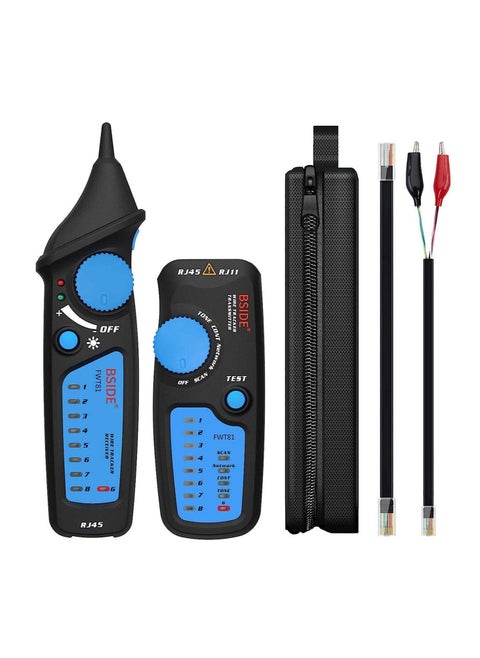 Network Cable Tester, RJ11 RJ45 Line Finder, Wire Tracker Multifunction with Probe, Ethernet LAN Network Cable Maintenance Collation, Telephone Line Test