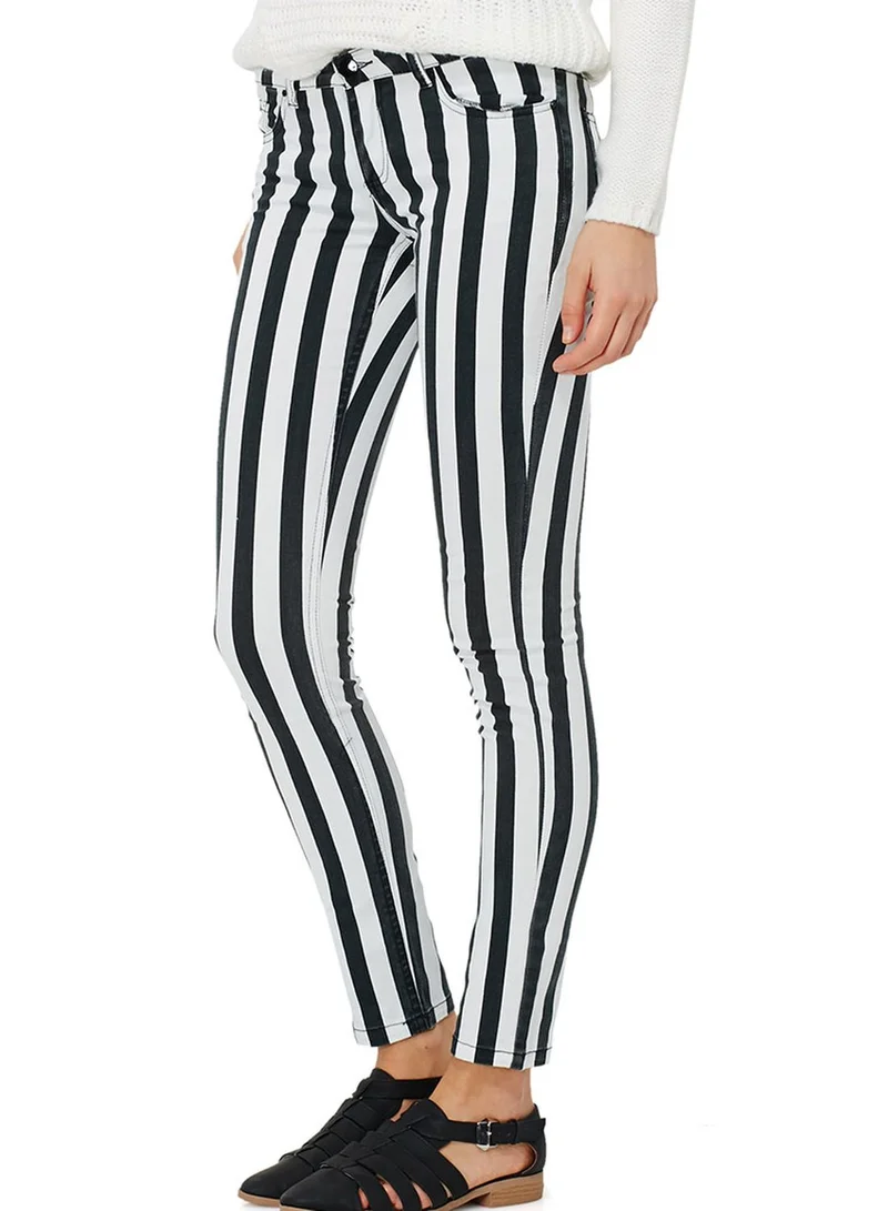 Lumière Timing Striped Skinny Jeans