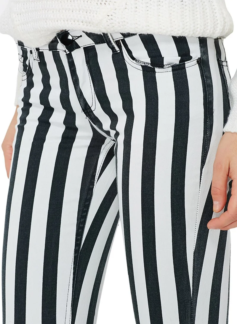 Lumière Timing Striped Skinny Jeans