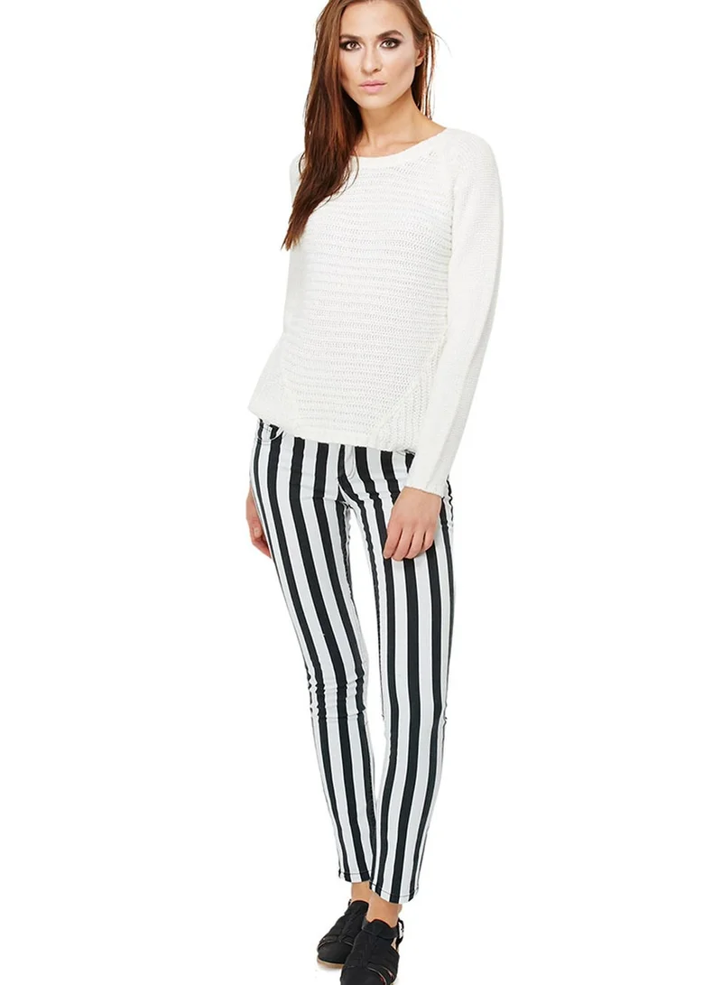 Lumière Timing Striped Skinny Jeans