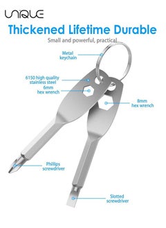 Unique 2 Set Mini Keychain Screwdriver, Outdoor Portable Multifunction Screwdriver, Mens Keychain Tool  - Image 3