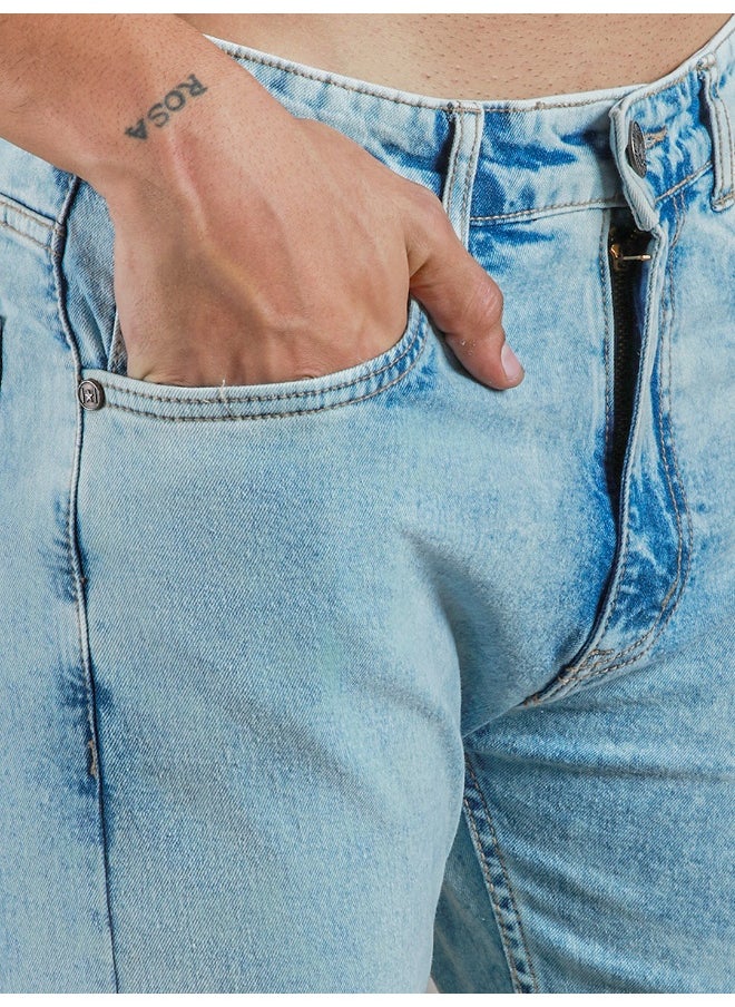 HIGH STAR Men’s Straight Tapered Indigo Jeans – Casual and Stylish  - Image 2