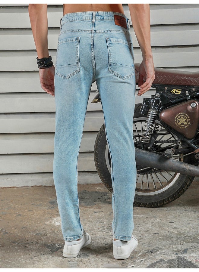 HIGH STAR Men’s Straight Tapered Indigo Jeans – Casual and Stylish  - Image 3