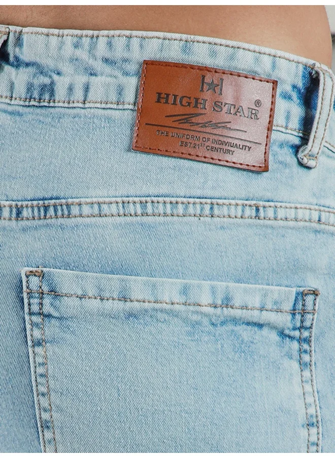 HIGH STAR Men’s Straight Tapered Indigo Jeans – Casual and Stylish