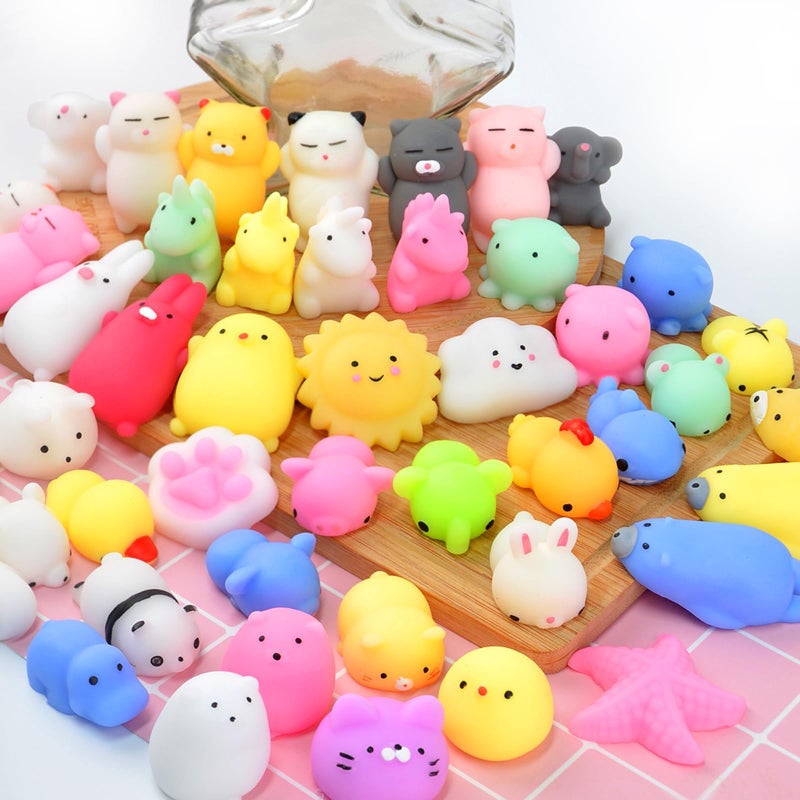OCATO Squishies 40pcs Mochi Squishy Toys Party Favors for Kids Stocking Stuffers Mini Kawaii Squishy Treasure Box Toys for Classroom Prizes Fidget Toys Goodie Bag Christmas Easter Egg Fillers Gift for Kids - Image 1