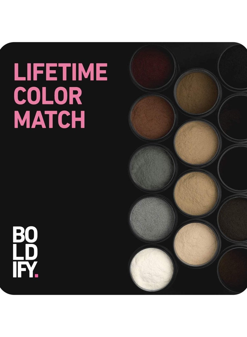 Boldify Superior Plant-Based Hair Thickening Fibers For Full Coverage – Completely Conceals Hair Loss, Thinning Areas, And Balding Spots With A Clump-Free, Seamless "Real Hair" Finish, Dark Brown (28G) - Image 5