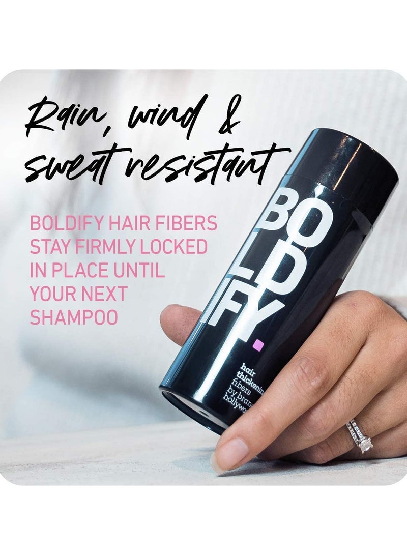 Boldify Superior Plant-Based Hair Thickening Fibers For Full Coverage – Completely Conceals Hair Loss, Thinning Areas, And Balding Spots With A Clump-Free, Seamless "Real Hair" Finish, Dark Brown (28G) - Image 3