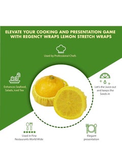 Regency Wraps Lemon Cover Stretch Wraps, For Seed Free Squeezing of Lemon Halves or Wedges, Stretch Wraps, Yellow (12 Count)  - Image 1