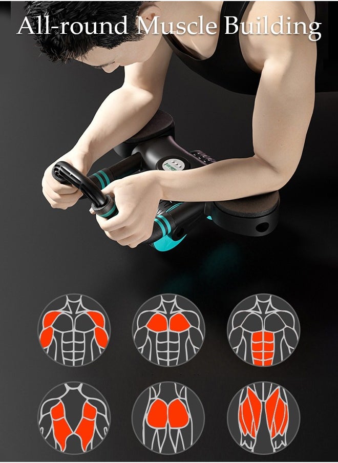 DUNISO - Automatic Rebound Abdominal Wheel Ab Roller Wheel with Automatic Rebound Assistance Resistance Springs Ergonomic Handle Abdominal Wheel Roller with Timer Holder Knee Pads Ab Wheel Roller - Image 1