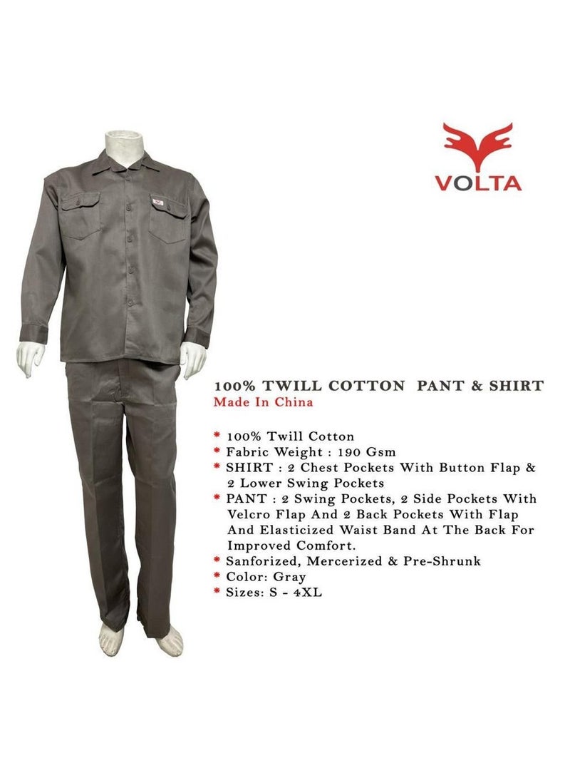 Volta volta uniform suit pant shirt grey  - Image 2