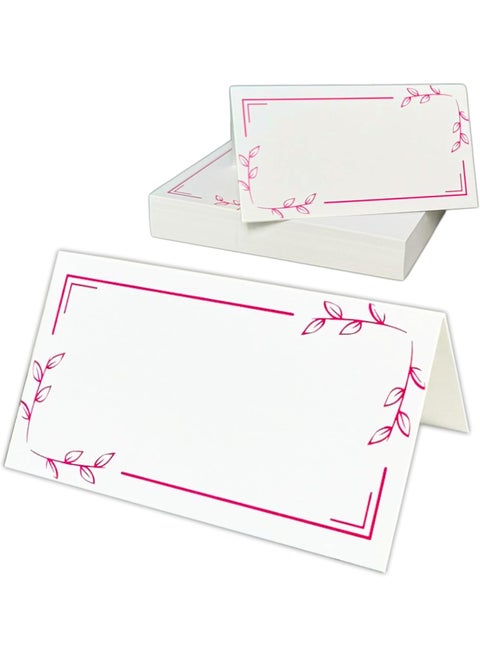 50 Pieces  Name Place Cards for Table Setting  for Wedding Seating Food Buffet  Pink 35 x 2 inch
