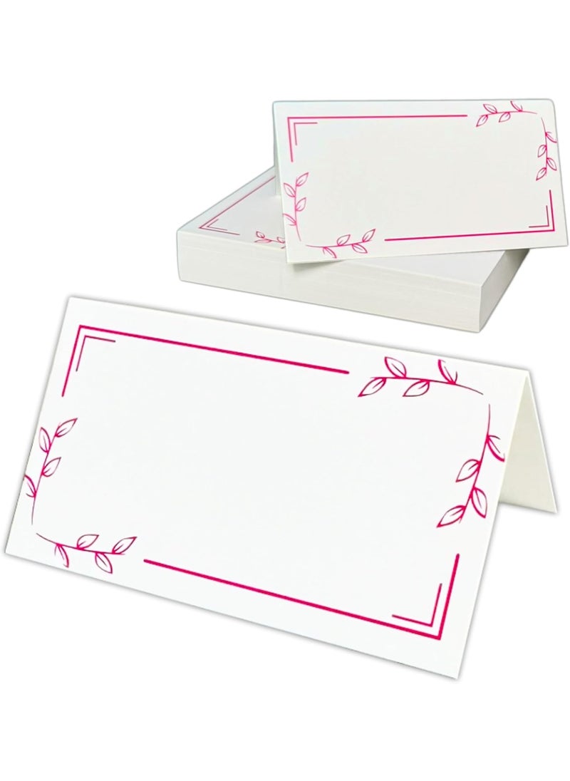 TownStix 50 Pieces  Name Place Cards for Table Setting  for Wedding Seating Food Buffet  Pink 35 x 2 inch  - Image 1