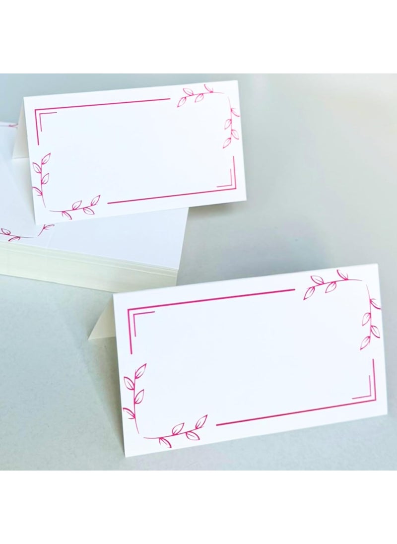 TownStix 50 Pieces  Name Place Cards for Table Setting  for Wedding Seating Food Buffet  Pink 35 x 2 inch  - Image 5