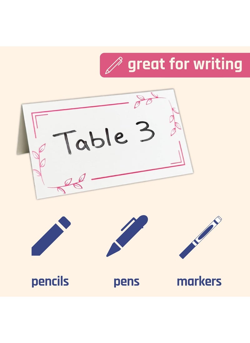 TownStix 50 Pieces  Name Place Cards for Table Setting  for Wedding Seating Food Buffet  Pink 35 x 2 inch  - Image 3