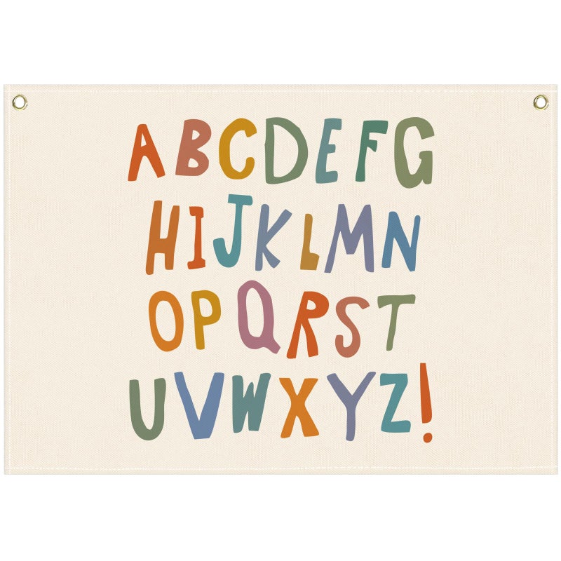 Sioial Classroom Wall Flag DecorTeacher GiftInspirational Back to School Wall Banner DecorAlphabet ABCHanging Rectangular Canvas Banner for Classroom Teacher Office Reading Corner285x20 Inches - Image 2