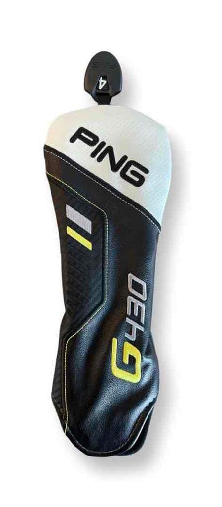 PING G430 Fairway Wood Headcover, Black-White-Yellow-Gray, Leather, Adjustable Number TAG - Image 1