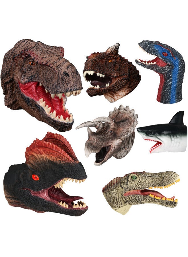 Loquat Frightful Dinosaur Toy For  Quick And Fearsome Dragon Hand Puppet Model Supplies For Motorcycle Fans-Color:10 Inch Double Crown Dragon (250g) - Image 2