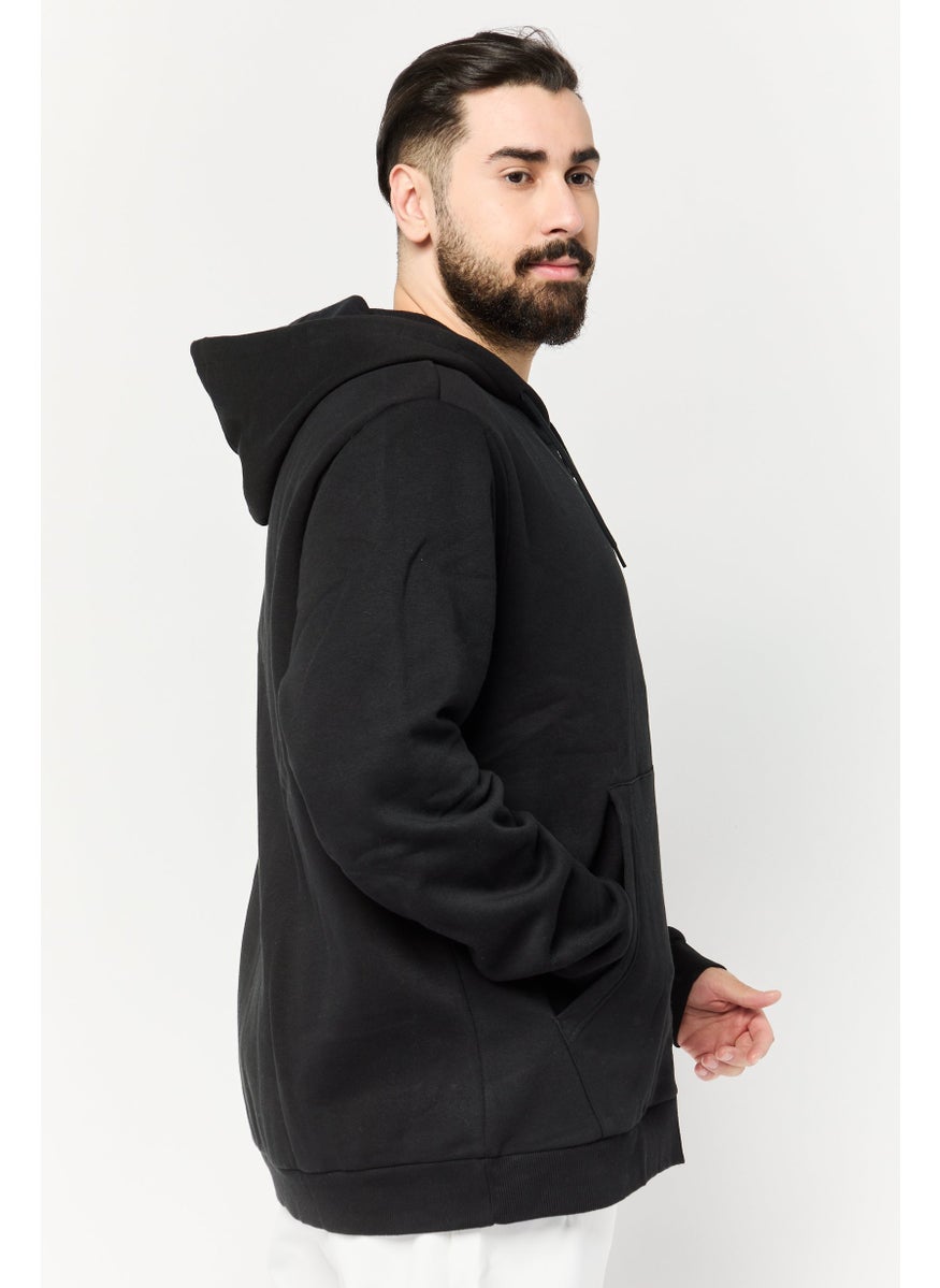Reebok Men Sportswear Fit Long Sleeve Running Hoodie, Black  - Image 4