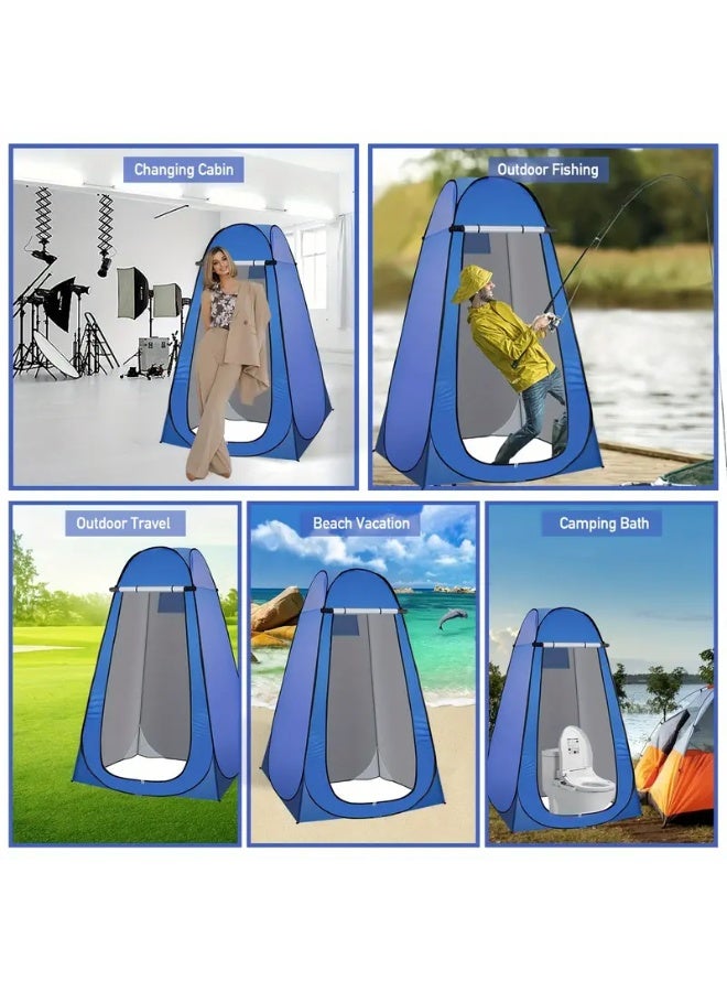 Oakura Pop-Up Toilet Tent – Portable Privacy Shelter in Blue - Image 4