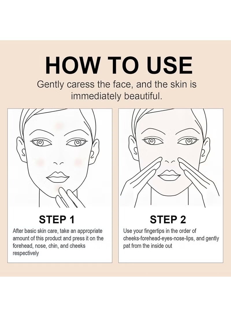 ibcccndc Color Correcting CC Cream,Hydrating CC Cream Foundation with Centella Asiatica Multi-Purpose Pre-makeup Primer Moisturizing Facial Concealer Sunscreen Full-Coverage CC Cream with SPF 25, Dark  - Image 5